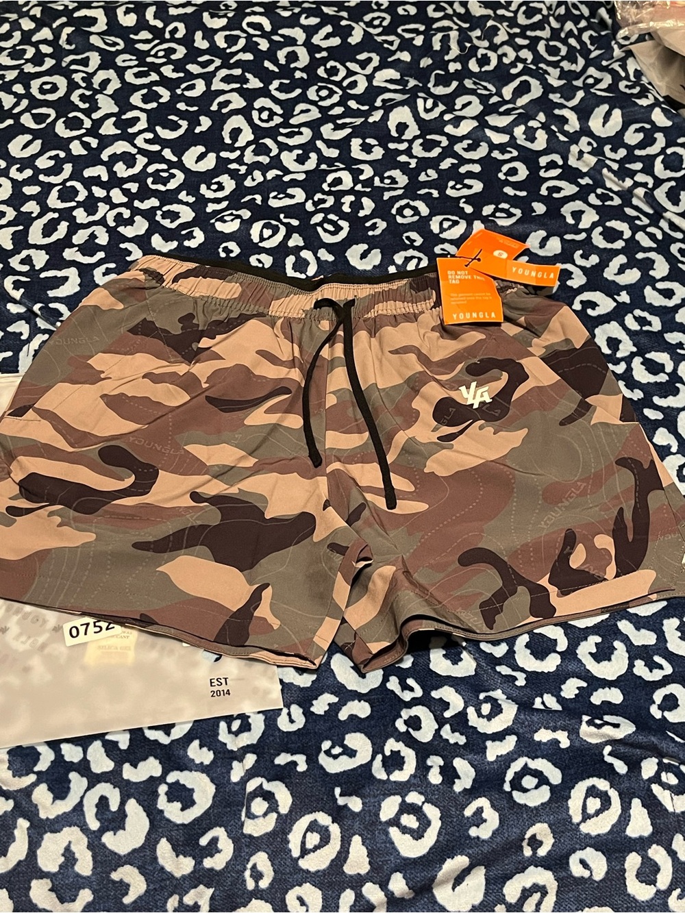 YoungLA Women’s Brown Green Camo Athletic Shorts